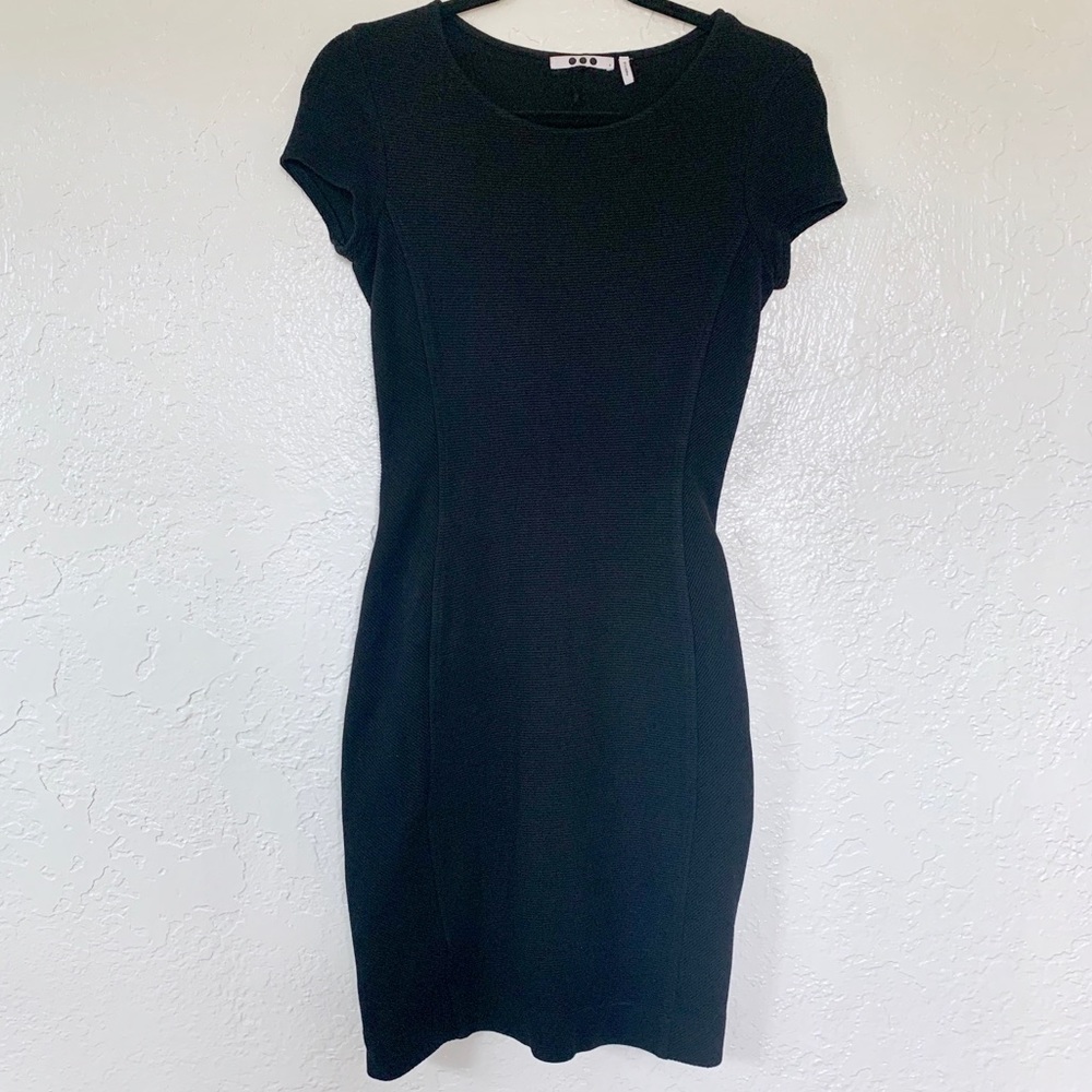Three Dots Black Form Fitting Dress